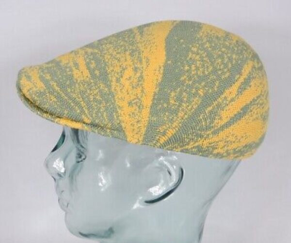 KANGOL Airbrush 507 Flatcap Ivy Cap Golfcap Gatsby Schieber Mütze grün gelb Neu