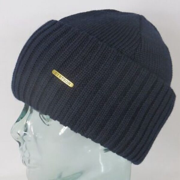 Stetson Strickmütze Northport Beanie Wollmütze blau Wintermütze Pull on cap Neu