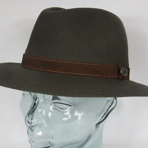 Original BORSALINO Hut Traveller Sporthut extra leicht Haarfilz Filzhut grau Neu