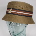 KANGOL SLICK STRIPE BIN Bucket Hat Fischerhut Schlapphut Hut camel NEU