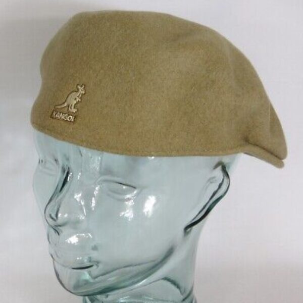 KANGOL WOOL 504 Flatcap taupe beige Wolle Mütze Cap Pepe Schiebermütze Neu