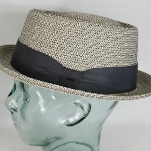 Bailey Hats Waits Pork Pie Hut Hat Strohhut Sommerhut grau Neu