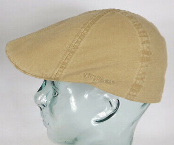STETSON TEXAS Organic Cotton Flatcap Schieber Mütze Ivy Cap Gatsby beige 6611107