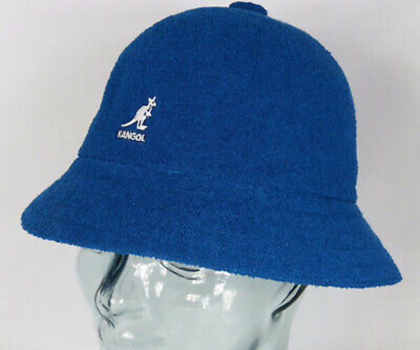 KANGOL BERMUDA CASUAL Bucket Hat Bobby blau Sommer Hut Cap Mykonos blue NEU