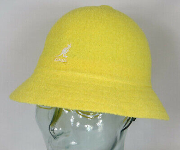 KANGOL BERMUDA CASUAL Bucket Hat Bobby gelb lemon Sommer Hut Mütze Cap NEU