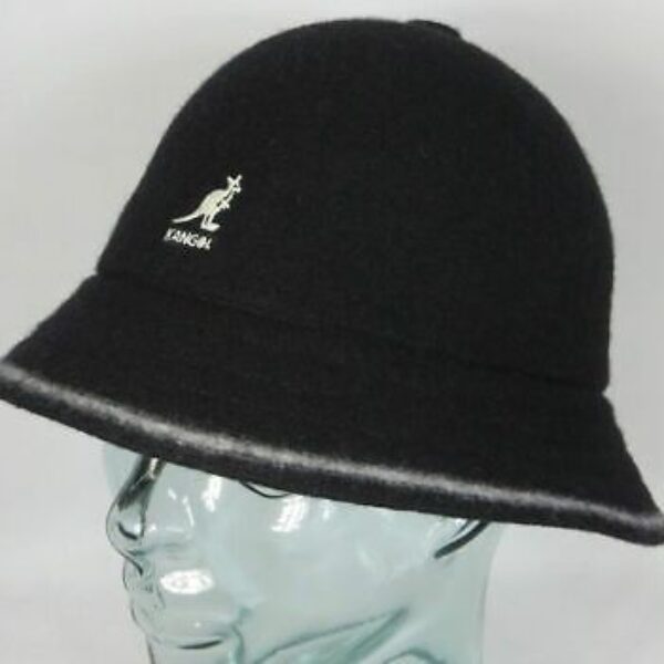 KANGOL STRIPE CASUAL Hut Bucket Hat Bobby schwarz Mütze NEU
