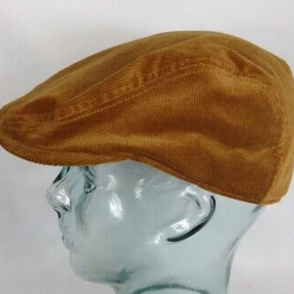 KANGOL CORD FLATCAP Schiebermütze Cap Cotton Baumwolle Kord Kappe braun Neu