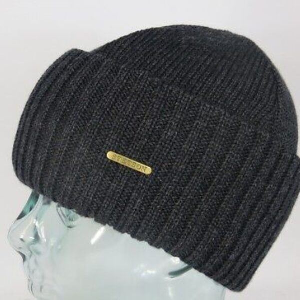 Stetson Strickmütze Northport Beanie Wollmütze grau Wintermütze Pull on cap Neu
