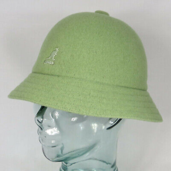 KANGOL WOOL CASUAL Bucket Hat Bobby oil green Glocken Hut Mütze NEU