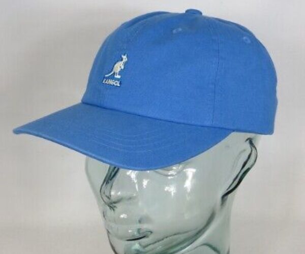 KANGOL WASHED BASEBALL CAP Cotton Basecap Baumwolle Sommer Mütze blau Neu