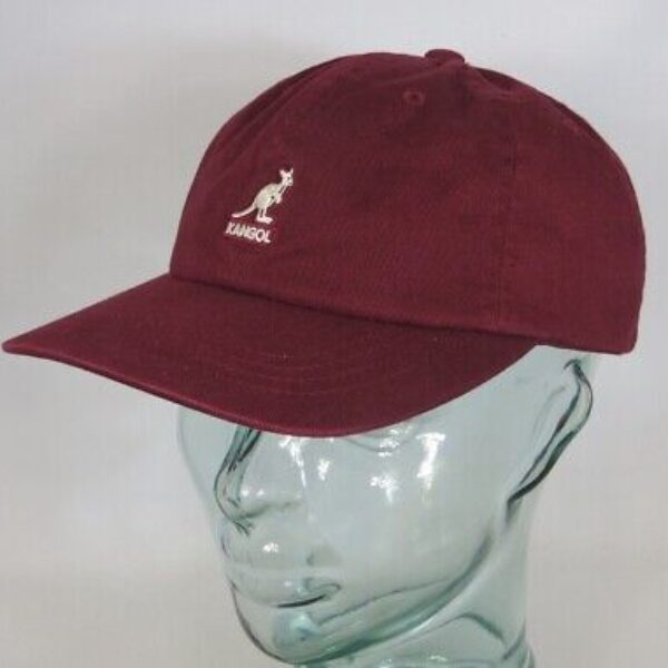 KANGOL WASHED BASEBALL CAP Cotton Basecap Baumwolle Sommer Mütze weinrot Neu