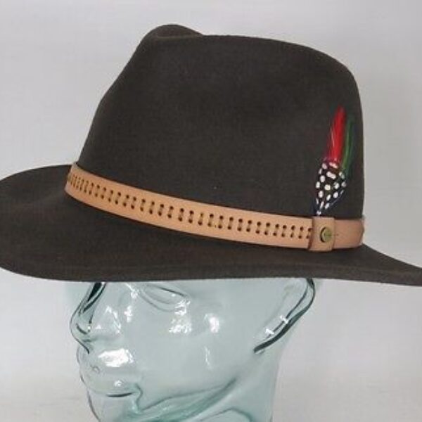 STETSON ATLANTA Outdoor Trecking Hut Traveller Wollfilz Braun Hat Neu