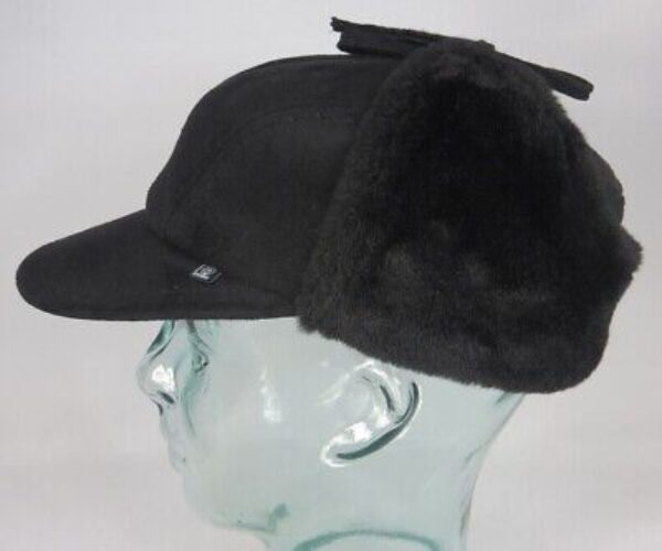 BALKE Wintermütze Springerform mit Ohrenpklappen Mütze Basecap schwarz NEU