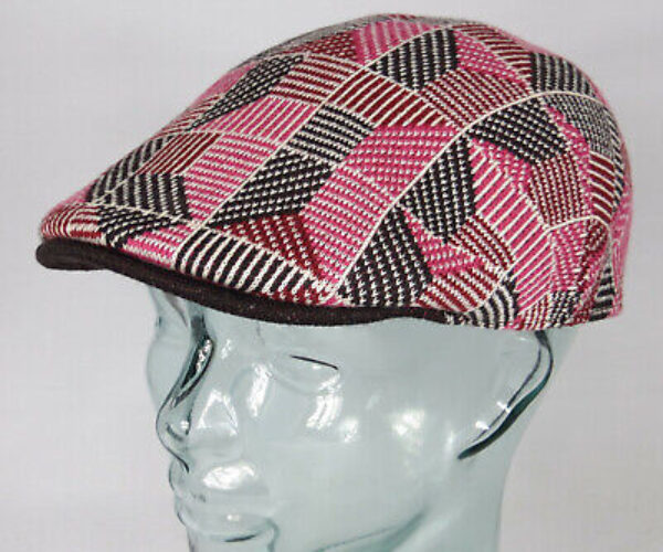 KANGOL Tiled 507 Flatcap Ivy Cap Golfcap Gatsby Schiebermütze electric pink NEU