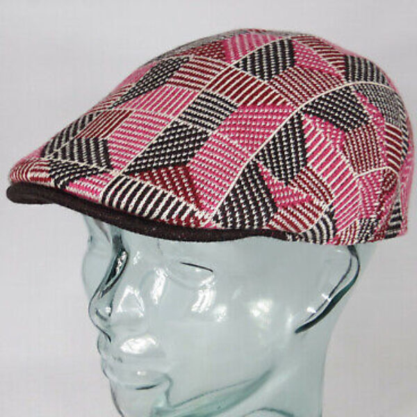 KANGOL Tiled 507 Flatcap Ivy Cap Golfcap Gatsby Schiebermütze electric pink NEU