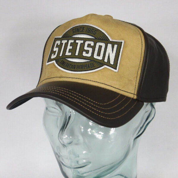 Stetson Leder Trucker Cap Grain Leather Kappe Basecap Baseball Mütze 7767901 NEU