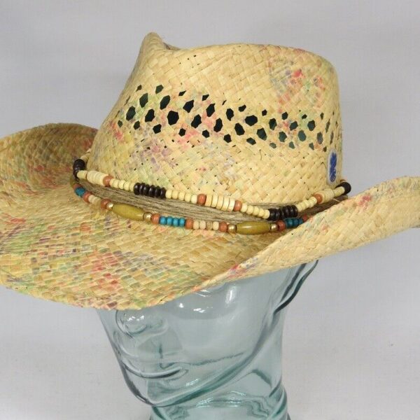 STETSON Raffia Strohhut Cowboyhut Western Hut Westernstrohhut Hat Neu