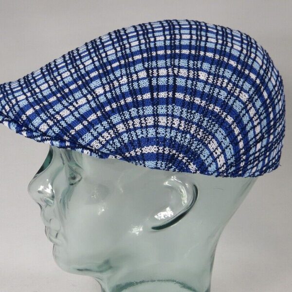 KANGOL Prep Plaid 507 Flatcap Ivy Golf Cap Gatsby Schiebermütze blau Neu