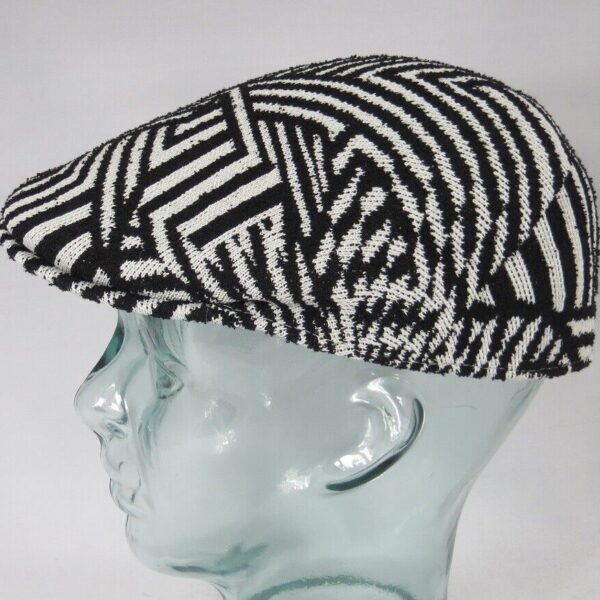 KANGOL Virtual Grid 507 Flatcap Ivy Cap Gatsby Schiebermütze grau schwarz Neu