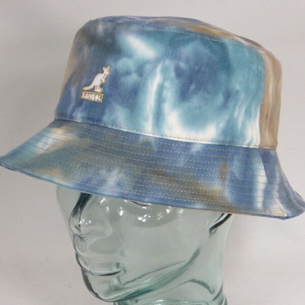 KANGOL Tie Dye Bucket Hat Fischerhut Schlapp Hut Stoff Baumwolle Earth Tone Neu