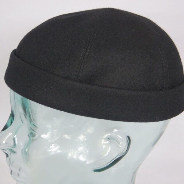Bullani Sailorcap Wolle Dockermütze Docker Mütze Cap schwarz Skullcap Sailor Neu