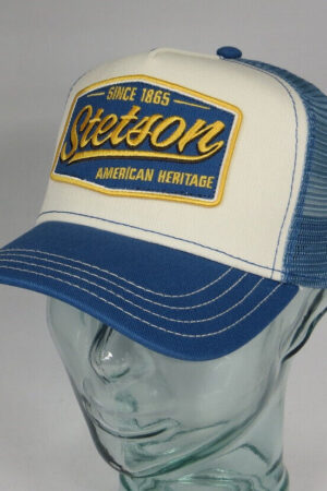 STETSON Trucker Cap Mesh Kappe Baseball Mütze Heritage Vintage blau 7761122  NEU