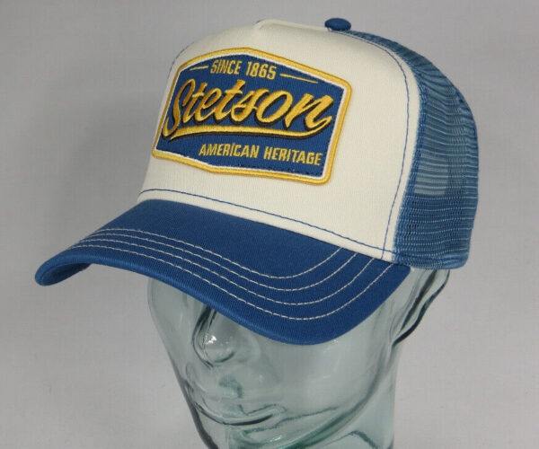 STETSON Trucker Cap Mesh Kappe Baseball Mütze Heritage Vintage blau 7761122  NEU