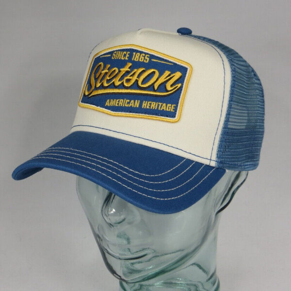 STETSON Trucker Cap Mesh Kappe Baseball Mütze Heritage Vintage blau 7761122 NEU