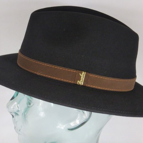 Original BORSALINO Hut Traveller Sporthut extra leicht schwarz Haarfilz Filzhut