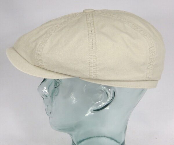 STETSON HATTERAS Organic Cotton Baumwolle Mütze Kappe Flatcap Cap beige NEU