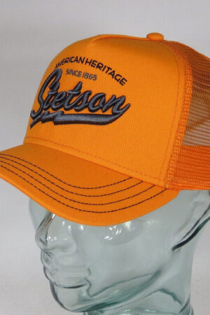 STETSON Trucker Cap Mesh Netz Kappe American Heritage Mütze orange 7751171 NEU