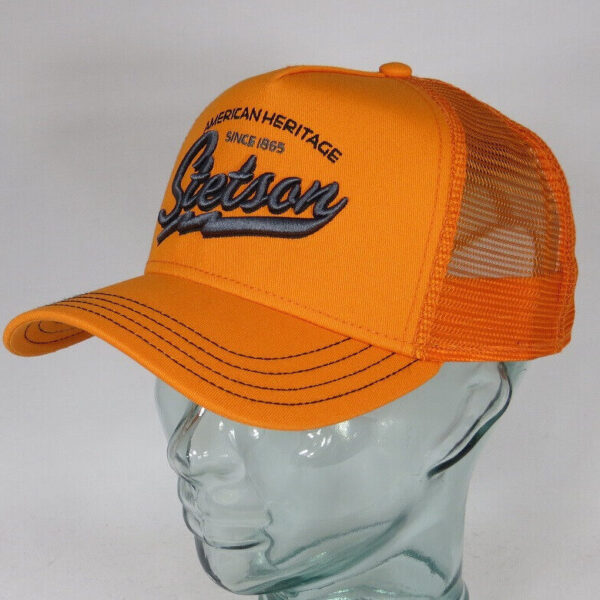 STETSON Trucker Cap Mesh Netz Kappe American Heritage Mütze orange 7751171 NEU