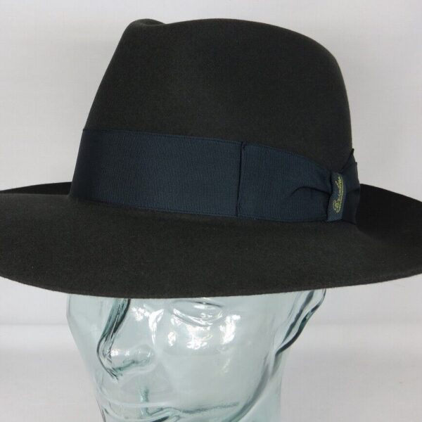 Original Borsalino Hut Alessandria Haarfilz anthrazit Fedora Bogart Hat Neu