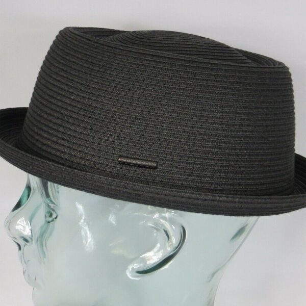 STETSON PORK PIE Hut Toyo Porkpie Hat Strohhut Sommerhut schwarz Neu