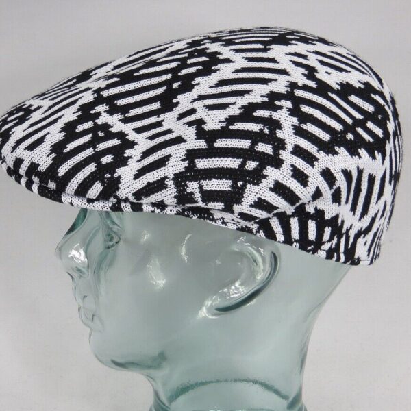 KANGOL Falling Scales 504 Flatcap Ivy Cap Schiebermütze Kappe Black White NEU