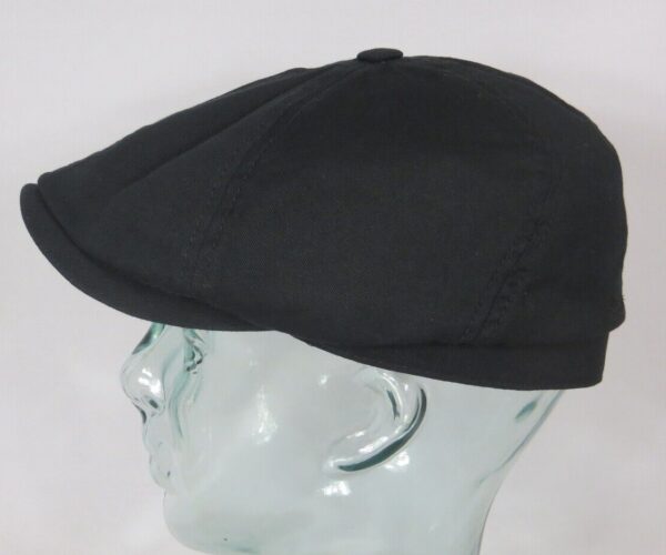 STETSON Brooklin cotton Twill 6-Panel Cap Flatcap Schieber Mütze schwarz