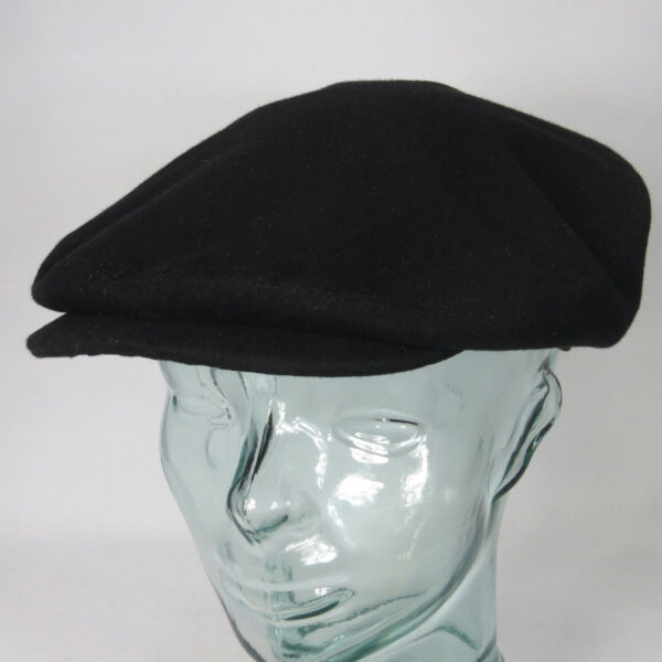 BULLANI Mütze Alberto Schiebermütze extra breit Flatcap schwarz Made in Germany