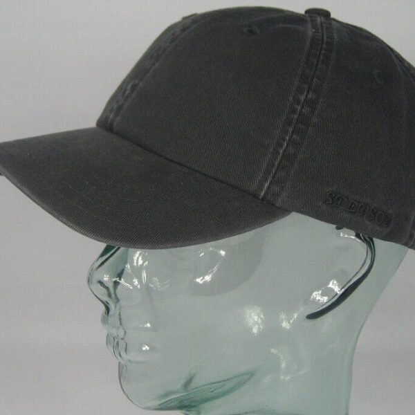 STETSON RECTOR Baseball Cap Basecap Kappe Mütze grau Baumwolle Sun Guard NEU