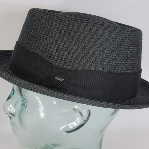 Bailey Hats Waits Pork Pie Hut Hat Strohhut Sommerhut schwarz Neu