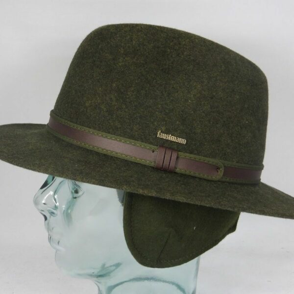 Faustmann Outdoorhut OUTBIRD Jagdhut Treckinghut Ohrenklappen Filzhut grün neu