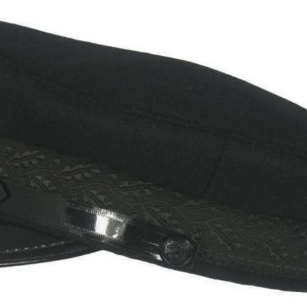 BALKE Chauffeur Mütze Fahrer Cap Schwarz Lackschirm Schiffermütze Flieger Neu