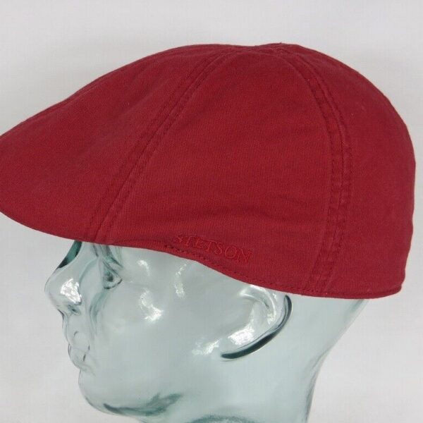 STETSON TEXAS Flatcap Mütze Ivy Cap Cotton Baumwolle Gatsby weinrot NEU