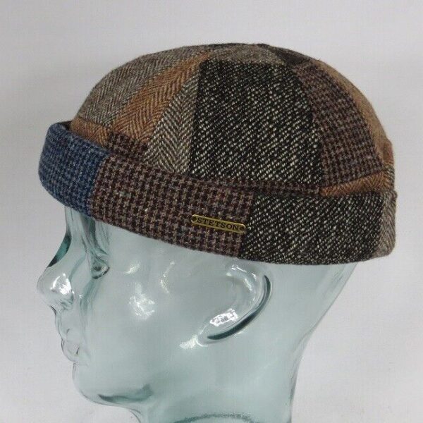 STETSON Dockermütze PATCHWORK Skull Cap Docker Sailor Mütze Winter NEU