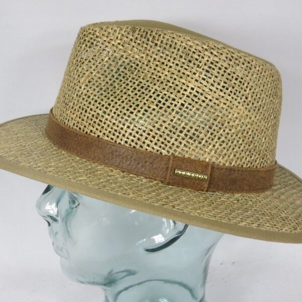 STETSON MEDFIELD Seagrass Strohhut Sommerhut Sonnenhut Traveller Hut Seegras Neu