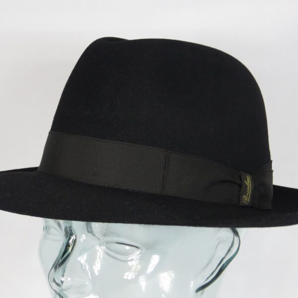 Original Borsalino Hut Marengo Haarfilz Filzhut Bogart schwarz Neu
