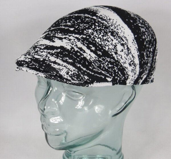 KANGOL Airbrush 507 Flatcap Ivy Cap Golfcap Gatsby Schiebermütze schwarz weiß