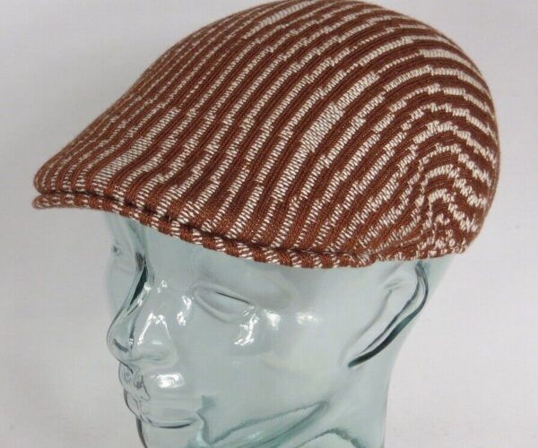 KANGOL CONTOUR Wave 507 Flatcap Ivy Cap Gatsby Schiebermütze Mahogany Cream NEU