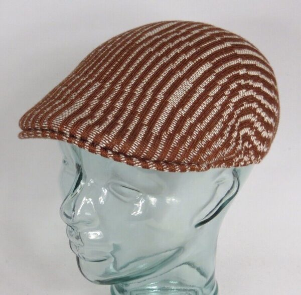 KANGOL CONTOUR Wave 507 Flatcap Ivy Cap Gatsby Schiebermütze Mahogany Cream NEU