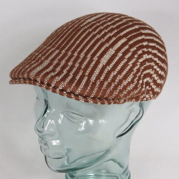 KANGOL CONTOUR Wave 507 Flatcap Ivy Cap Gatsby Schiebermütze Mahogany Cream NEU