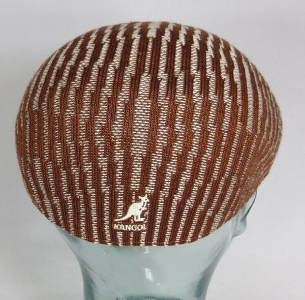 KANGOL CONTOUR Wave 507 Flatcap Ivy Cap Gatsby Schiebermütze Mahogany Cream NEU – Bild 3